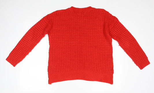Matalan Womens Red Pullover Jumper Size S