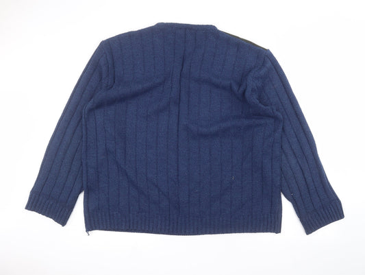 BHS Mens Blue Pullover Jumper Size XL