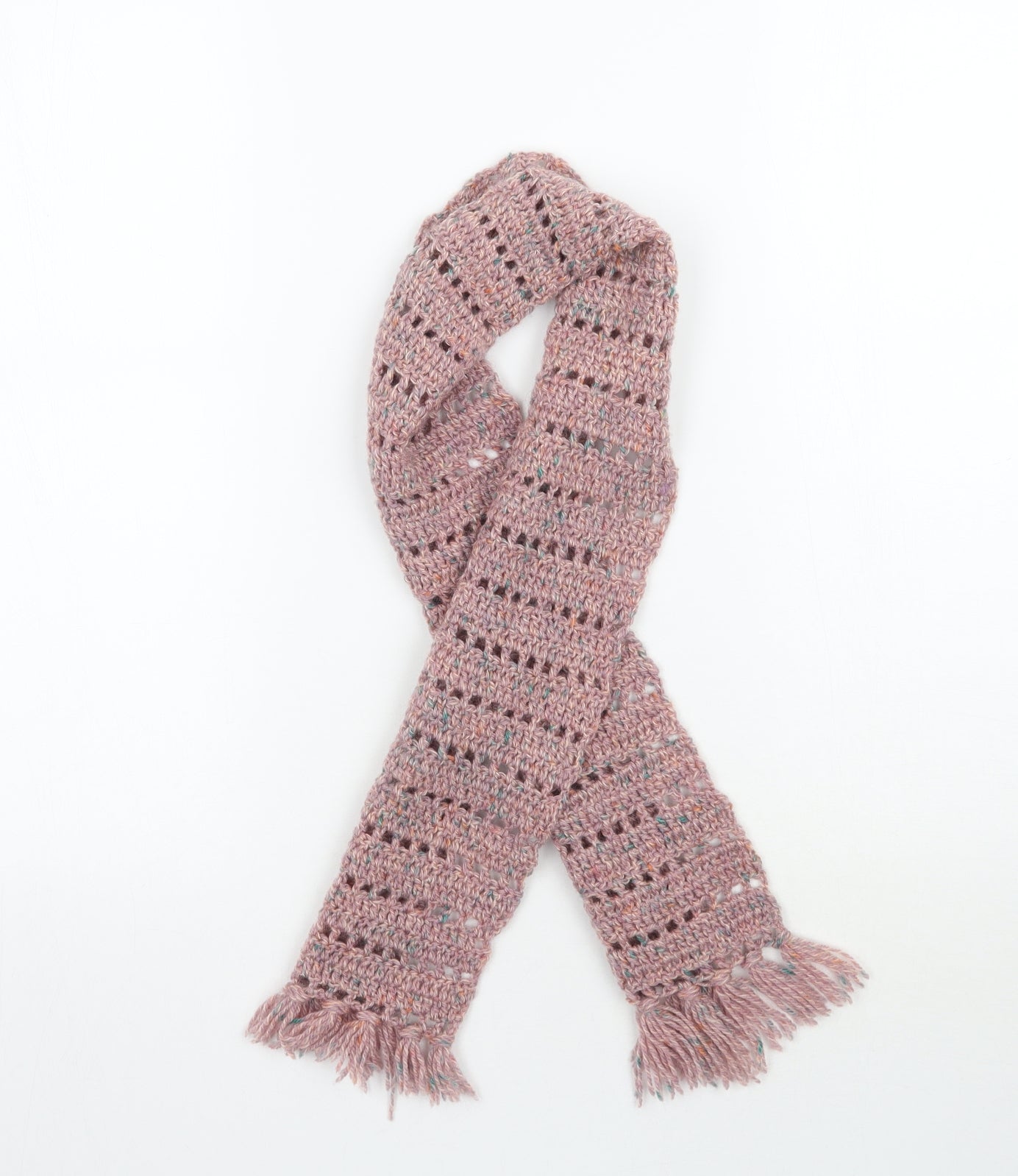 Preworn Pink Knit Scarf