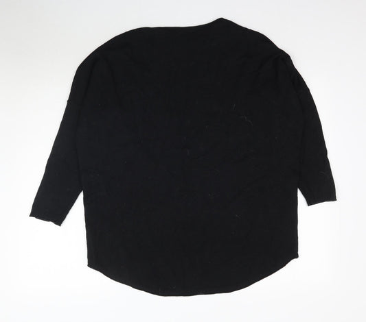 Preworn Womens Black Basic T-Shirt Size L