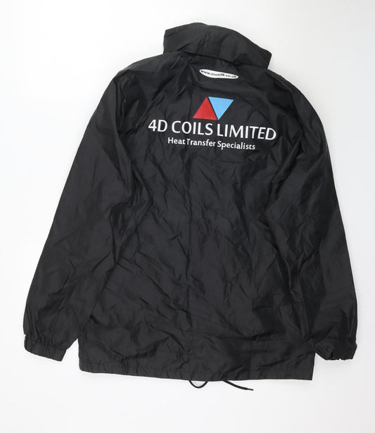 Errea Mens Black Rain Coat Coat Size M - New Hartley Juniors F.C.
