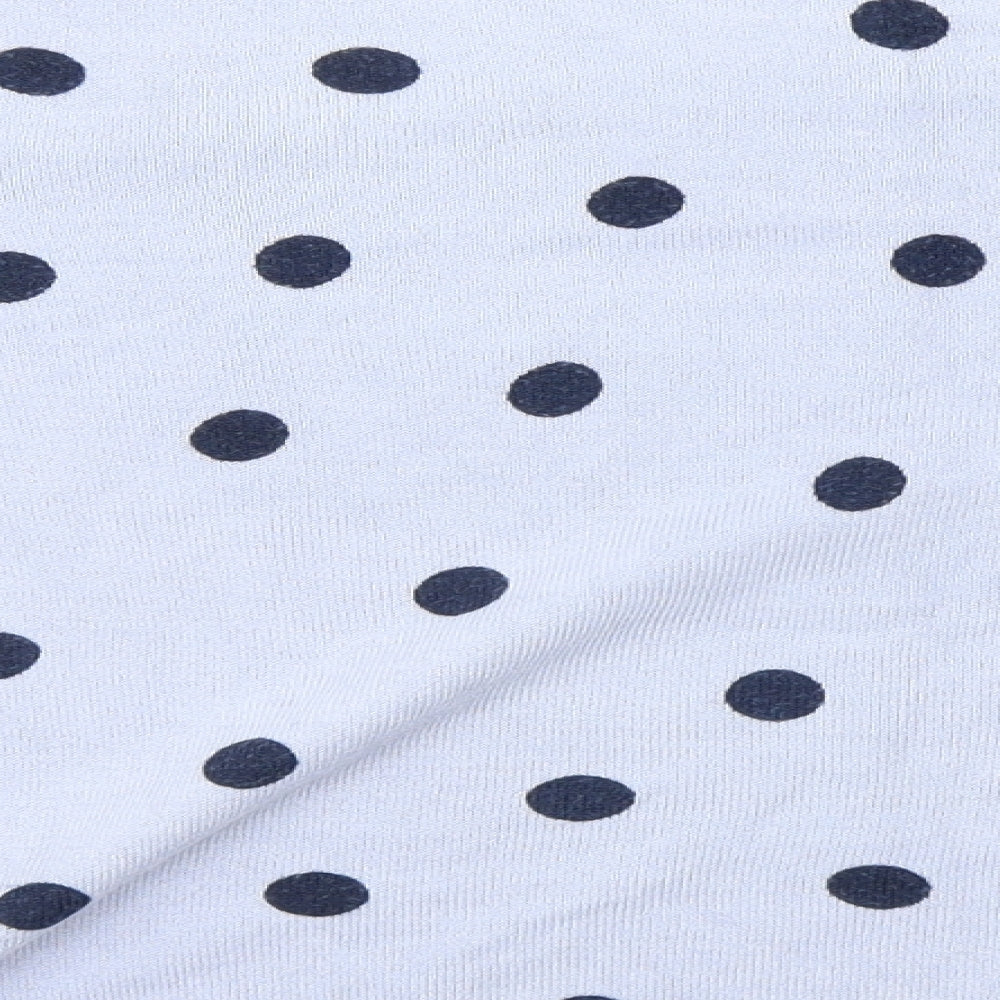 Marks and Spencer Womens Blue Polka Dot Pullover Jumper Size 16
