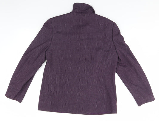 EWM Womens Blue Overcoat Jacket Size 14