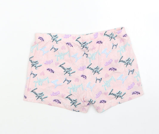 Pink Angel Girls Pink Geometric Capri Sleep Shorts Size 7-8 Years