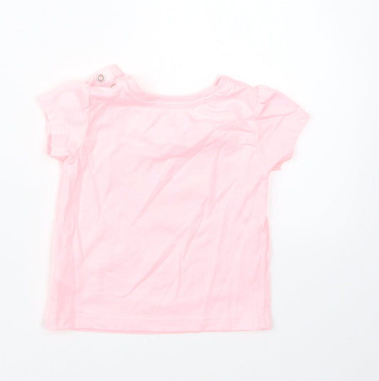 Primark Girls Pink Basic T-Shirt Size 6-9 Months