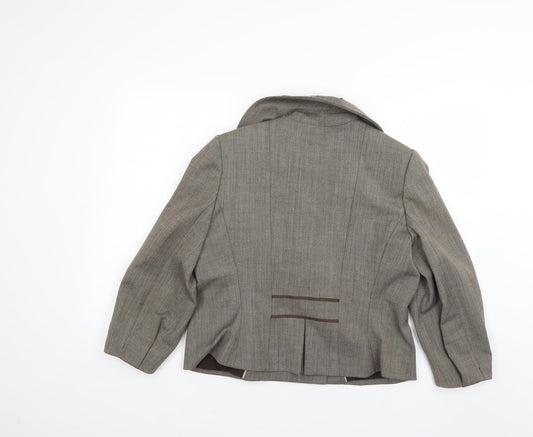 Marks & Spencer Womens Brown Argyle/Diamond Overcoat Coat Size 16