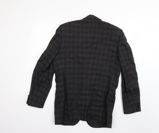 Burton Mens Grey Check Jacket Blazer Size 39