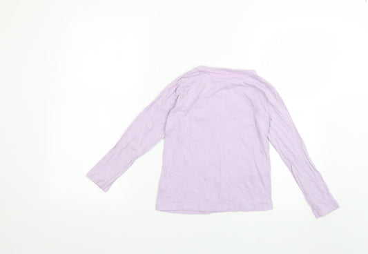 Primark Girls Purple Solid Top Pyjama Set Size 6-7 Years