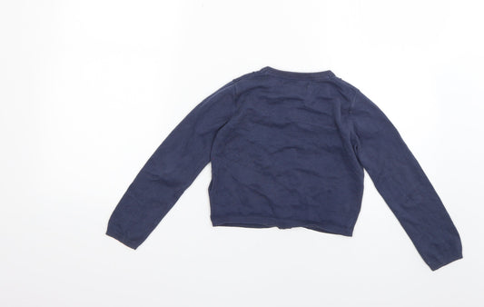 Marks and Spencer Boys Blue Cardigan Jumper Size 5-6 Years