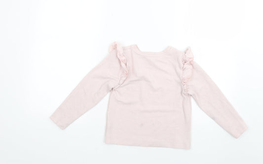 Matalan Girls Pink Pullover Jumper Size 6 Years