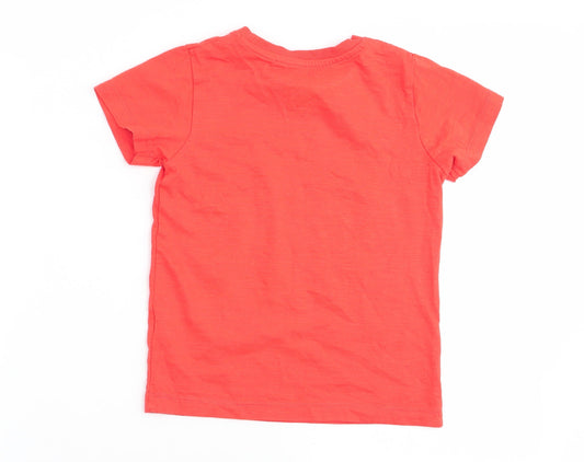 Matalan Boys Orange Basic T-Shirt Size 4 Years