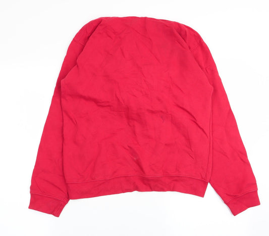 Awdis Mens Red Pullover Jumper Size S