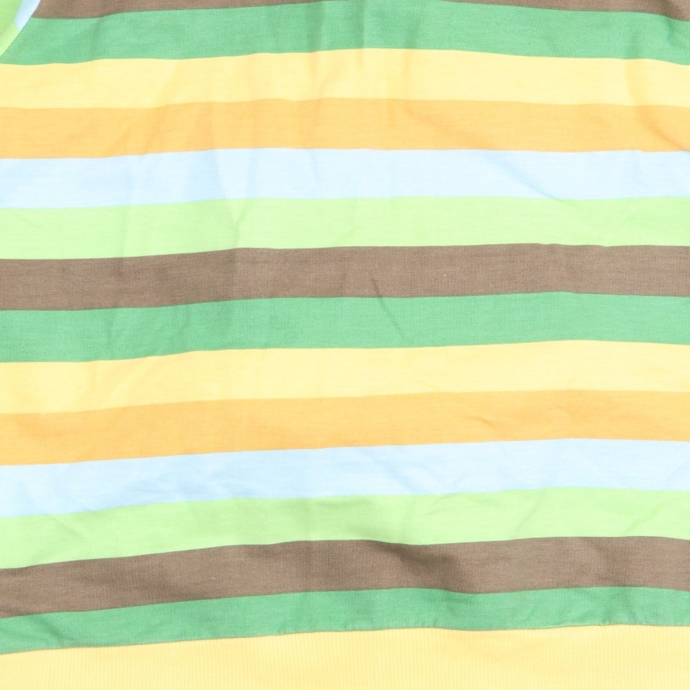 Casual Womens Multicoloured Striped Full Zip Jumper Size 10
