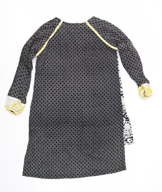 MARIA B Womens Multicoloured Geometric Fit & Flare Size S