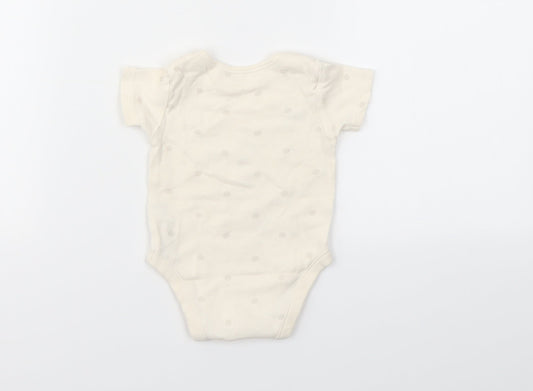 George Girls Ivory Animal Print Babygrow One-Piece Size 0-3 Months