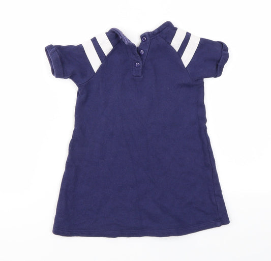 M Girls Blue Argyle/Diamond Fit & Flare Size 2-3 Years