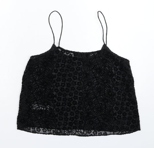 Topshop Womens Black Basic Tank Size 8