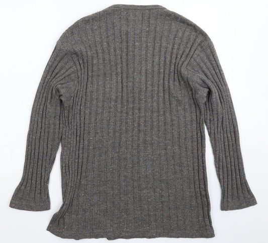 Mattox Mens Grey Knit Pullover Jumper Size L