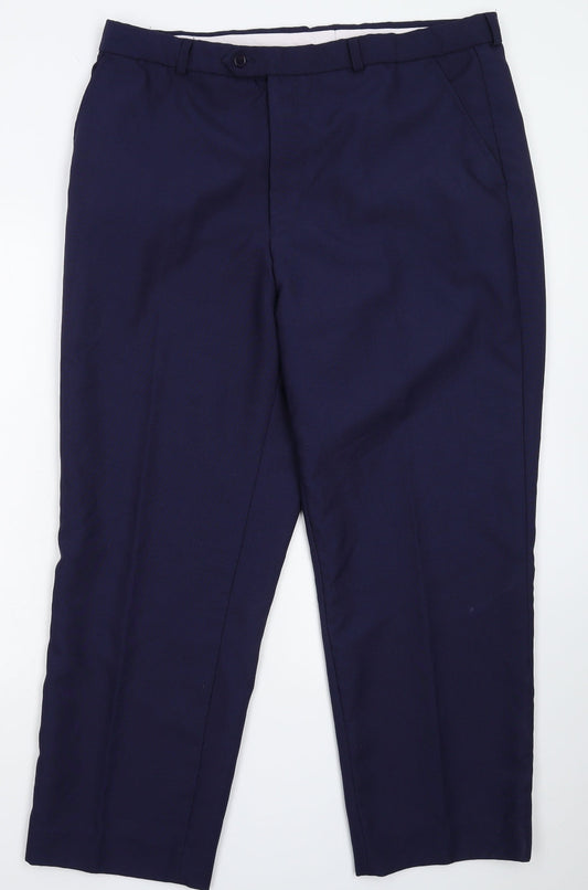 Ted Taylor Mens Blue   Dress Pants Trousers Size 40 L29 in