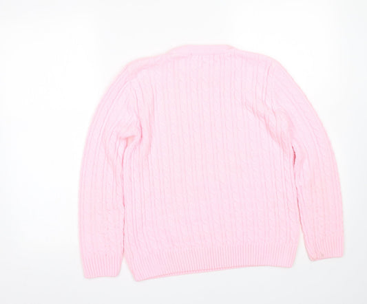 pure & natural Womens Pink Pullover Jumper Size S