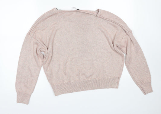 H&M Womens Pink Pullover Jumper Size L