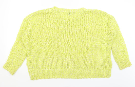 Topshop Womens Yellow Pullover Jumper Size 12