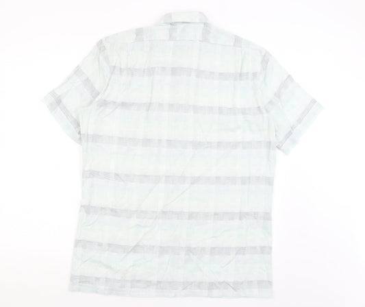 Jaques Britt Womens Blue Check Basic Button-Up Size 16
