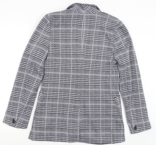 Gap Womens Blue Plaid Jacket Blazer Size 6