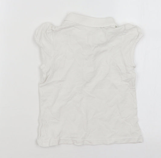 Matalan Girls White Basic Polo Size 5 Years