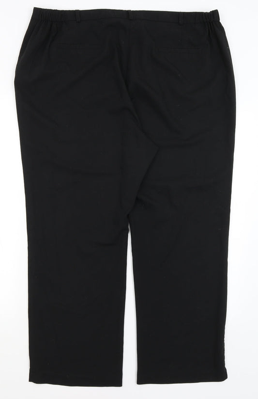 Tailored Womens Black Dress Pants Trousers Size 20 L26.5 in