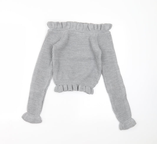 Select Womens Grey Knit Pullover Jumper Size 6