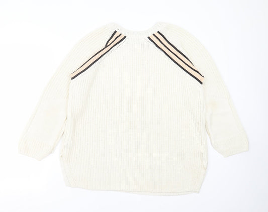NEXT Womens Ivory Knit Pullover Jumper Size L