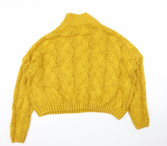 M&Co Womens Yellow Pullover Jumper Size 14