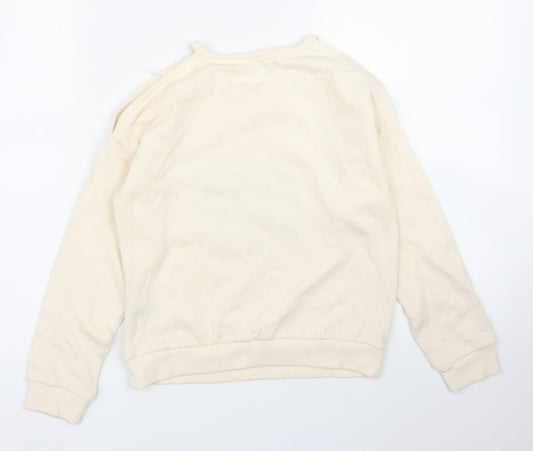 Pep&Co Girls Ivory Pullover Sweatshirt Size 8 Years