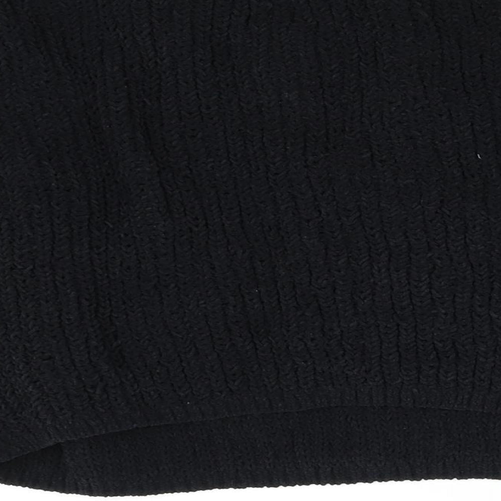 H&M Girls Black Knit Pullover Jumper Size 7-8 Years