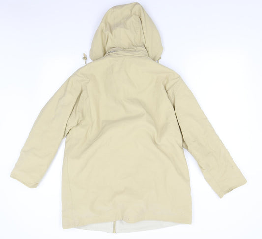 M&S Womens Beige Overcoat Coat Size 8