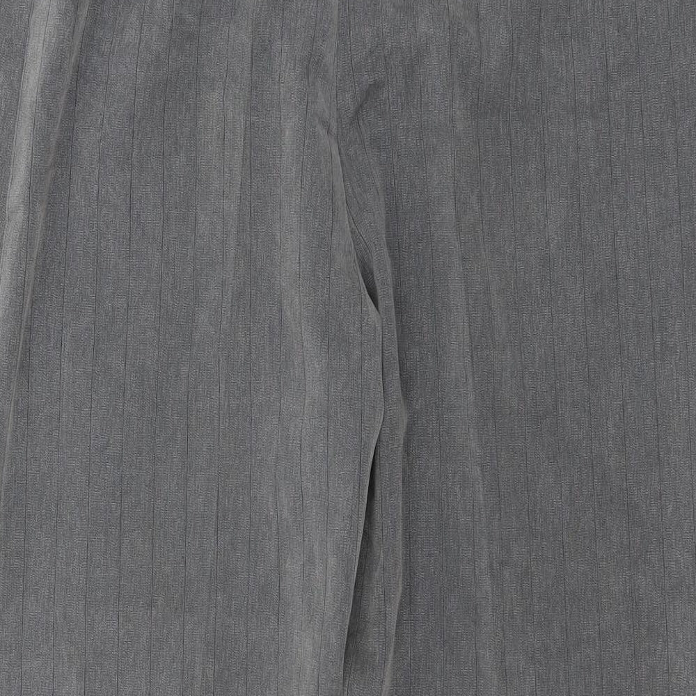 Preworn Womens Grey Striped Trousers Size 12 L26 in