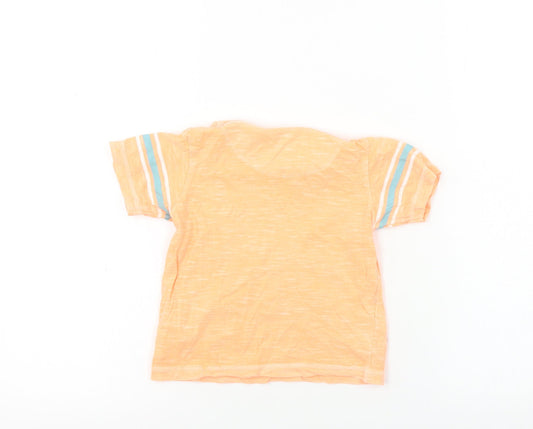 Primark Boys Orange Basic T-Shirt Size 2-3 Years