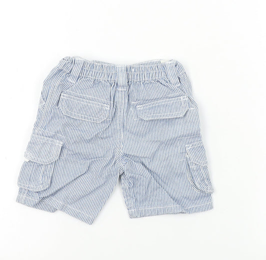 Rebel Boys Blue Striped Cropped Trousers Size 18-24 Months
