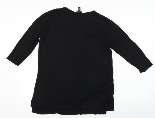 New Look Womens Black Basic T-Shirt Size 12
