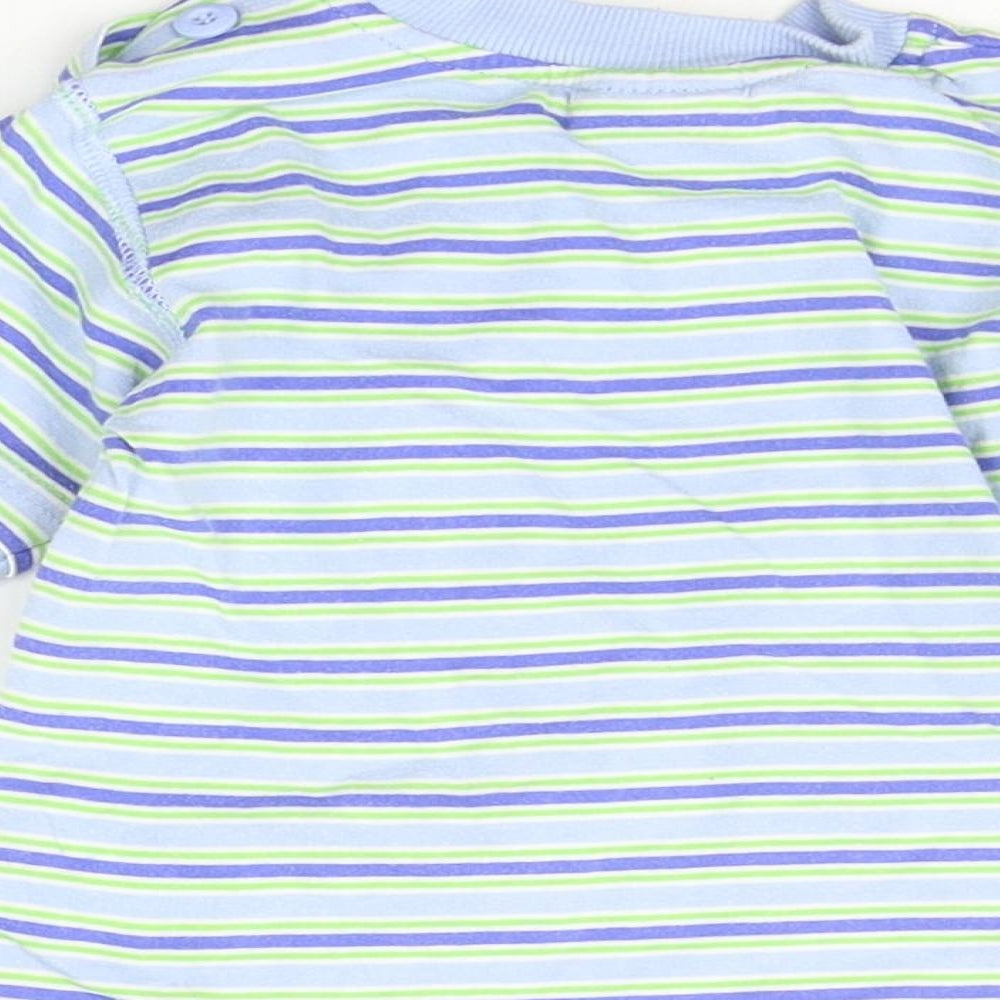 Disney Baby Blue Striped Basic T-Shirt Size 9-12 Months - DISNEY