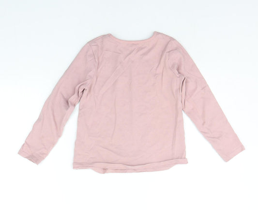 George Girls Pink Basic T-Shirt Size 5-6 Years