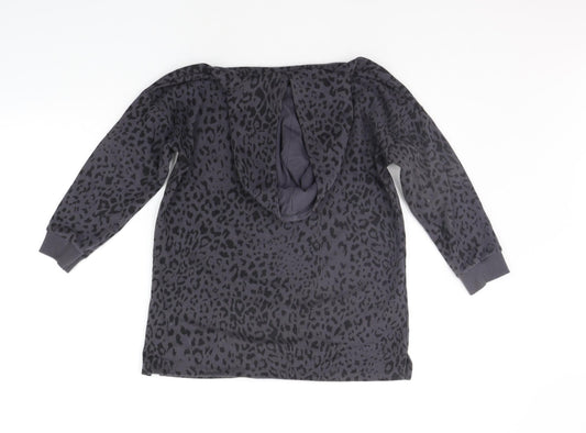 George Girls Green Animal Print Pullover Jumper Size 6-7 Years