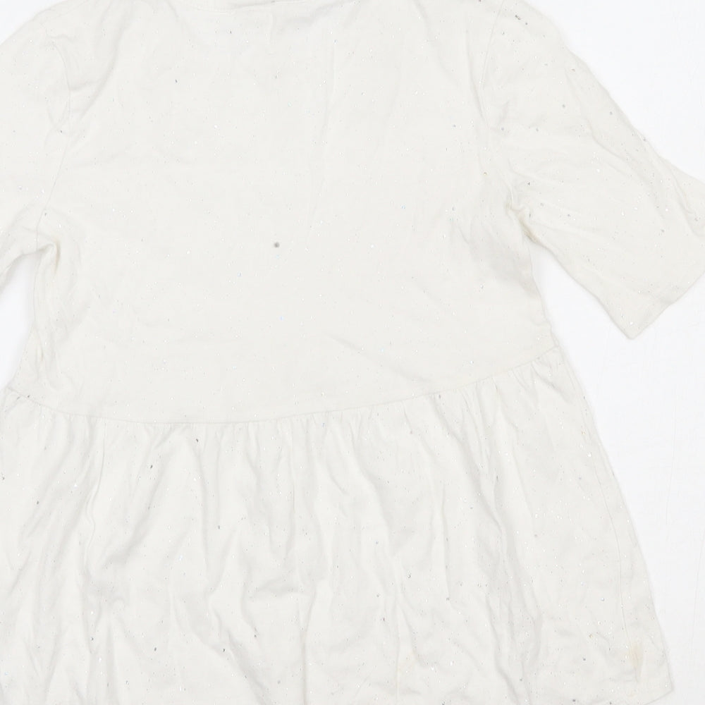 Gap Girls White Basic T-Shirt Size 8 Years