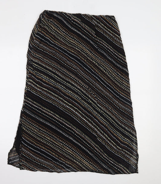 Berkertex Womens Brown Polka Dot A-Line Skirt Size 14