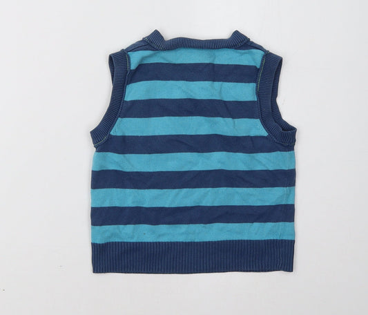 NEXT Girls Blue Striped Pullover Sweatshirt Size 3 Years