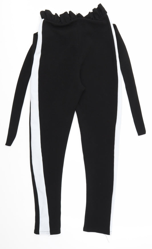 PRETTYLITTLETHING Womens Black Dress Pants Trousers Size 8 L27 in