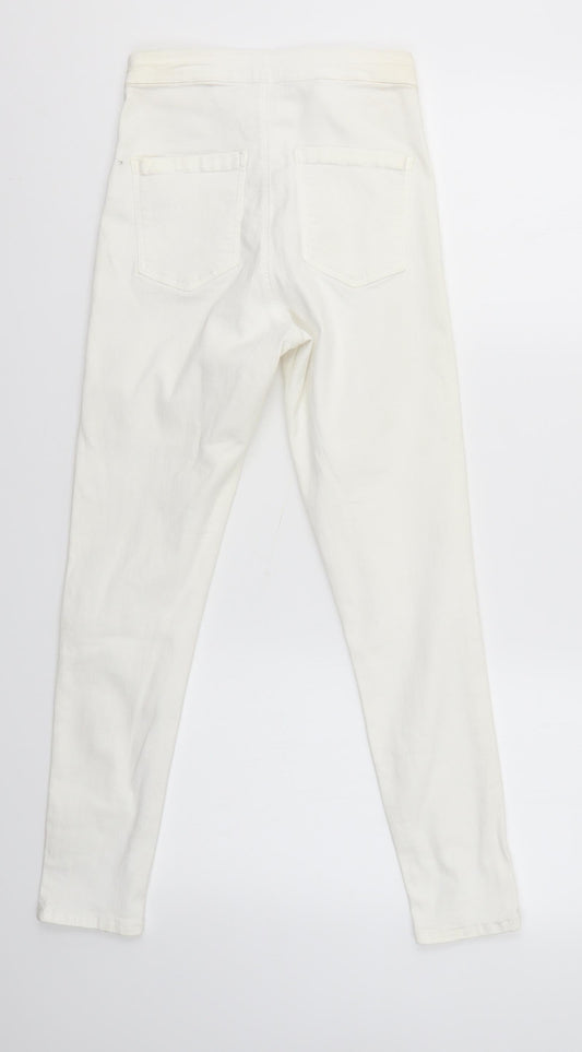 Topshop Womens White Skinny Jeans Size 28 in L28 in