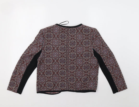 New Look Womens Red Paisley Jacket Blazer Size 12