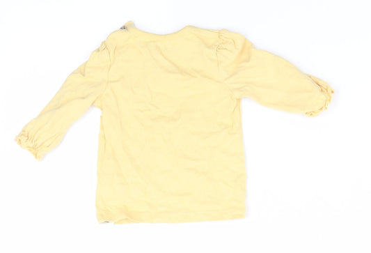 Disney Baby Girls Yellow Basic T-Shirt Size 0-3 Months